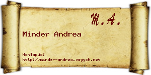 Minder Andrea névjegykártya