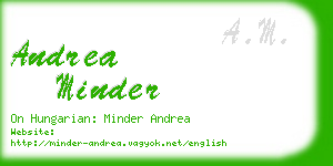 andrea minder business card